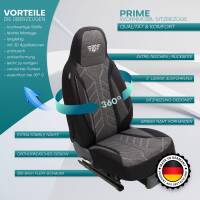 Pilot Wohnmobil Sitzbezüge für Redhawk 2830T (Schwarz-Anthrazit) HERM204