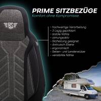 Pilot Wohnmobil Sitzbezüge für Pössl Van 700 (Schwarz-Anthrazit) HERM204