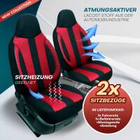 Pilot Sitzbezüge für Peugeot 3008 1 ab 2009-2016 (Rot-Schwarz) ZENO505