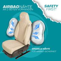 Pilot Wohnmobil Sitzbezüge für Adria Mobil Adriatic Compact (Beige) HERM205