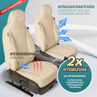 Pilot Wohnmobil Sitzbezüge für Cristall Cristal Compact 660 (Beige) HERM205