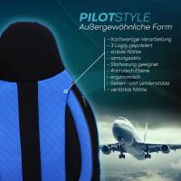 Pilot Sitzbezüge für Kia Ceed ED ab 2006-2013 (Schwarz-Blau) ZENO506 | Mit ABE