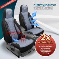 Pilot Sitzbezüge für Nissan Pixo ab 2009-2013 (Schwarz-Blau) HERM206 | Mit ABE
