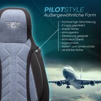 Pilot Sitzbezüge für Nissan Pixo ab 2009-2013 (Schwarz-Blau) HERM206 | Mit ABE
