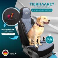 Pilot Sitzbezüge für Citroen C1 1. Gen. ab 2005-2014 (Schwarz-Blau) HERM206