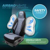 Pilot Sitzbezüge für Mitsubishi L200 FL 5. Gen. ab 2019 (Schwarz-Blau) HERM206 | Mit ABE